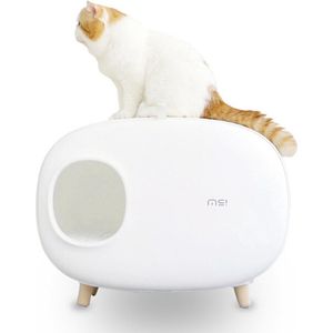 MakeSure Kattenbak Met Lade - Wit - 60 x 38 x 45 cm - Design