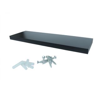 Wovar Zwevende Wandplank 80 x 24 cm Zwart | Per Stuk