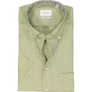 ETERNA comfort fit overhemd korte mouw - Oxford - groen (contrast) - Strijkvrij - Boordmaat: 42