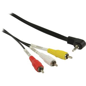 3,5mm Jack 4-polig haaks - Composiet audio video kabel - versie links/video/massa/rechts (TRRS) - 2 meter