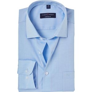 CASA MODA comfort fit overhemd - mouwlengte 7 - lichtblauw - Strijkvrij - Boordmaat: 48