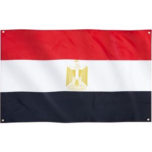 Egyptische Vlag - Egypte - 90x150 cm - Voetbal - Geslaagd Diploma - Sport - Bruiloft