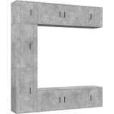 vidaXL-7-delige-Tv-meubelset-bewerkt-hout-betongrijs