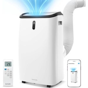 Komodo Mobiele Airco Frosty 12000 BTU - 4 in 1 Airconditioner - Koelen, verwarmen & luchtontvochtiger - Raamafdichting - Afstandsbediening & App - Ventilator - Voor 45m2