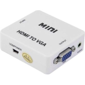 HDMI naar VGA + 3,5mm Jack converter / wit