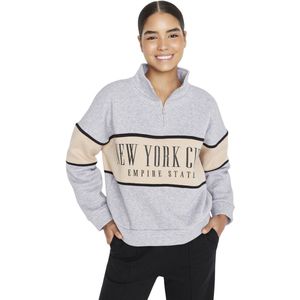Trendyol Antraciet Basic Bedrukt Fleece Gebreid Sweatshirt Met Dikke Binnenkant Twoaw23Sw00117