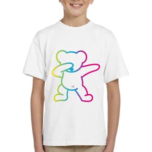 Dab T-Shirt - Kinder T-shirt - wit - Maat 98 /104 - Tshirt leeftijd 3 tot 4 jaar - Grappige afbeelding - Cadeau - Shirt cadeau - afbeelding - verjaardag -