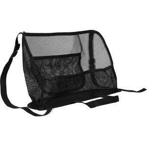 Auto Netto Zak Handtas Houder Tussen Stoelen - Universele Mesh Opbergtas Organizer - Kid Pet Barrier - Zwart .
