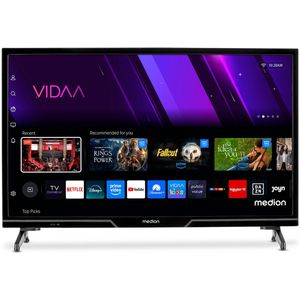 MEDION 59,8 cm (24-inch) HD TV (Smart TV, HDR, VIDAA Store, Netflix, Prime Video, Disney+, DAZN, Paramount+, HbbTV, PVR, Bluetooth)
