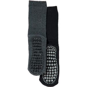 iN ControL 2pack THERMO socks met ANTISLIP antra/black 31/34