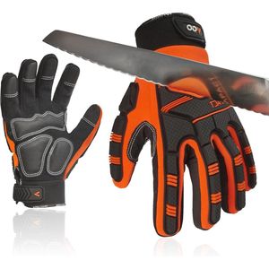 Monteur handschoenen - anti-vibratie - zwaargewicht - SL9792IP8/M - oranje - 1 paar