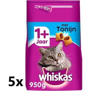 Whiskas - Katten Droogvoer - Adult - Tonijn - 5x950g