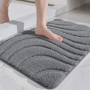 Antislip Badkamermat - Absorberend en Zacht - 1 stuk - Donkergrijs - Microvezel - 40 x 60 cm
