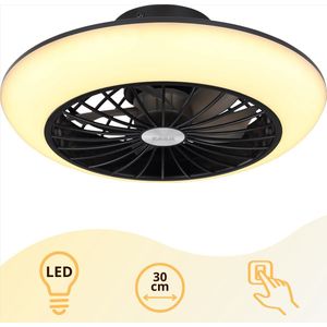 ZAAK. Lafee Black plafondventilator 30 cm - Inclusief LED