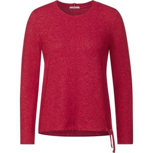 Cecil TOS Cosy Melange Shirt Lange Mouw Dames T-shirt - kleur Casual Red Melange - Maat xl