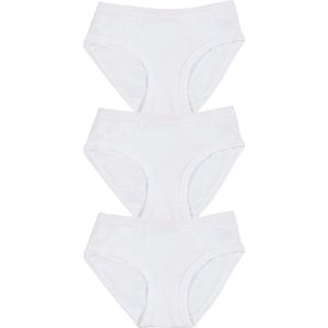 Claesen's® - Meisjes Slip 3-pack Wit - White - 95% Katoen - 5% Lycra
