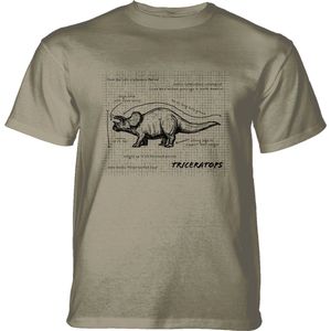 T-shirt Triceratops Fact Sheet Beige 5XL