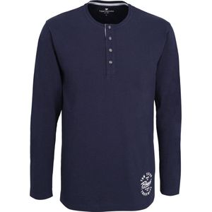 Tom Tailor T-shirt ronde hals - 630 Blue - maat M (M) - Heren Volwassenen - Katoen/elastaan- 71041-5609-630-M
