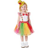 VIVING COSTUMES / JUINSA - Tutu clown kostuum voor meisjes - 98/104 (3-4 jaar) - Kinderkostuums