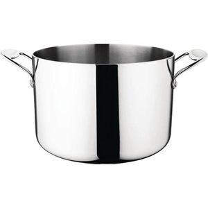 Vogue Triwall Heavy Duty Kookpan - 7 Liter - 24cm - 16cm(d) - Sterke RVS pan met gelijkmatige warmteverdeling