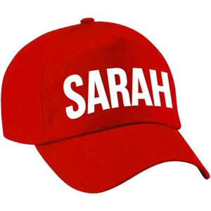 Sarah cadeau pet / baseball cap rood voor dames - Sarah