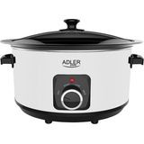 Adler AD-6413W - Slow cooker - 5.8 liter - Wit