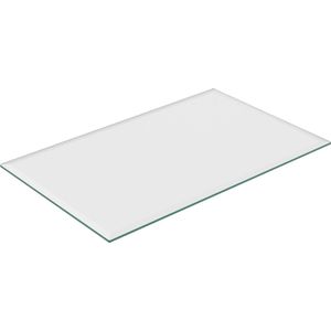 Relaxdays glasplaat 8 mm - gehard glas - tafel & kachel - glazen plaat hittebestendig - 100 x 62 cm