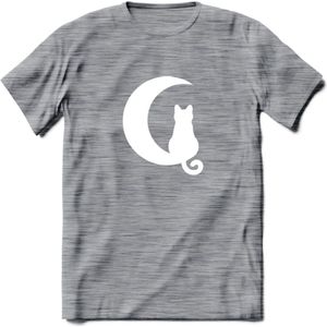 Nacht Wacht - Katten T-Shirt Kleding Cadeau | Dames - Heren - Unisex | Kat / Dieren shirt | Grappig Verjaardag kado | Tshirt Met Print | - Donker Grijs - Gemaleerd - XXL