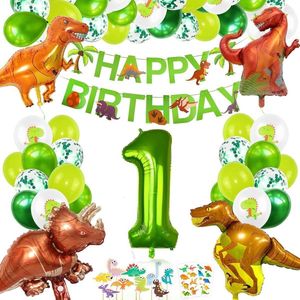 FeestmetJoep® Dino 1 jaar verjaardag versiering - Dino & Jungle thema