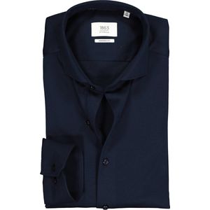 ETERNA modern fit overhemd - jersey heren overhemd - donkerblauw - Strijkvriendelijk - Boordmaat: 48