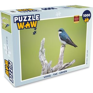 Puzzel Vogel - Tak - Groen - Legpuzzel - Puzzel 1000 stukjes volwassenen