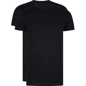 RJ Bodywear Everyday - Amsterdam - 2-pack - T-shirt O-hals breed - zwart -  Maat XL