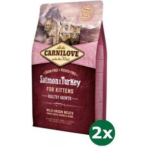 Carnilove salmon / turkey kittens kattenvoer 2x 2 kg