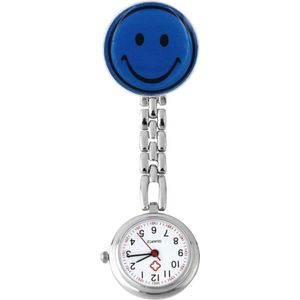 Fako® - Verpleegstershorloge - Zusterhorloge - Verpleegster Horloge - Smiley - Donkerblauw