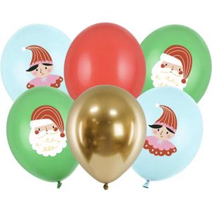 Partydeco - Kerst Ballonnen Candyland mix - 6 stuks