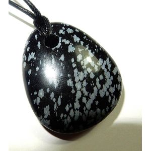 sneeuwvlok obsidiaan doorboorde hanger