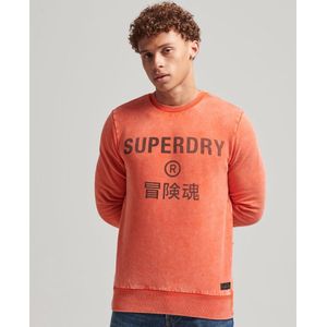 SUPERDRY Vintage Corp Logo Sweatshirt Heren - Denim Co Rust Orange - XL