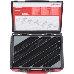 Wurth - Kabelbinder, assortiment zwart 250 stuks in systeemkoffer - Kabelbinder, assortiment zwart 250 stuks in systeemkoffer x 1 st