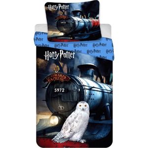 Harry Potter Hedwig Katoenen beddengoed, marineblauw beddengoed 140x200cm, OEKO-TEX