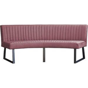 Eetkamerbank - Oval - geschikt voor ovale tafel 200 cm - stof Element roze 10