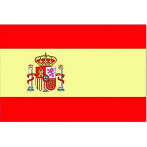 Spaanse vlag met wapen 50x75cm