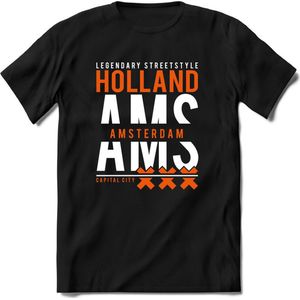 Amsterdam - Holland | TSK Original & vintage | T-Shirt Heren - Dames | Oranje | Perfect Cadeau Shirt | Grappige Spreuken - Zinnen - Teksten | Maat S