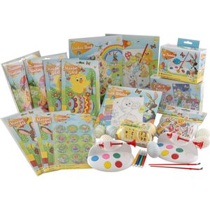 Joya Creative XXL Pasen Decoratie box | Paaseieren schilderen | Pasen Decoratie | Creatieve box voor kinderen | Paasdecoratie | Pasen Kleurboek | Knutselen voor kinderen