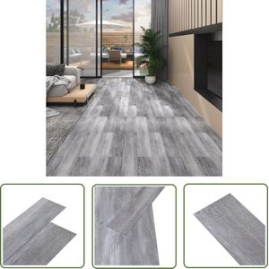 The Living Store Vloerplanken zelfklevend 5,02 m² 2 mm PVC mat houtgrijs - Pvc Vloer - Pvc Vloerplanken - Laminaatvloer - Houten Vloer - Vloerbekleding