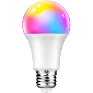 Smart Led Lamp E27 - 9W - Wit en RGB licht - Bediening via app - Voice control - Slimme bulb verlichting - Smart Light - Tuya wifi - Nachtlamp - Lampen woonkamer, keuken, slaapkamer, hal, kinderkamer