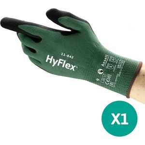 HyFlex® 11-842 - Werkhandschoen, DIY, Garage, Montage, Tuin, Touchscreen, XL, Groen, 1 paar