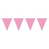3x Mini vlaggenlijn / slinger - 350 cm - baby roze - babyshower / geboorte meisje