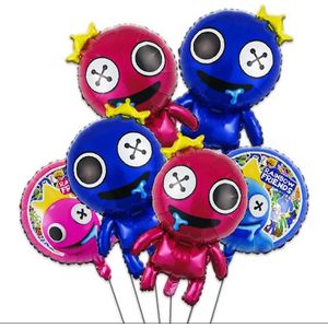 Rainbow Friends Ballon - 6 Stuks - Regenboog Vrienden - Versiering - Kinderfeestje - Verjaardag - Ballonnenset- Feestversiering - Verjaardagsfeestje - Helium Ballon - Folie Ballon - Blauwe Ballon - Rode Ballon -