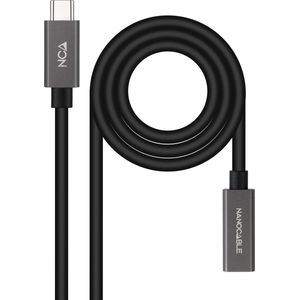 Nanocable 10.01.4401-L150 USB-kabel USB 3.2 Gen 2x2 1,5 m USB C Zwart