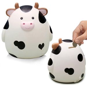 Spaarpot voor kinderen koe - Onbreekbaar spaarvarken van hars - Schattig cadeau voor verjaardagen
